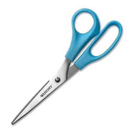 Westcott® All Purpose Value Scissors, 8L Straight, Blue